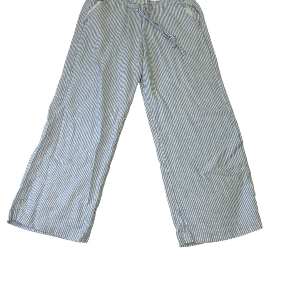 Hollister Blue and White Striped Pants